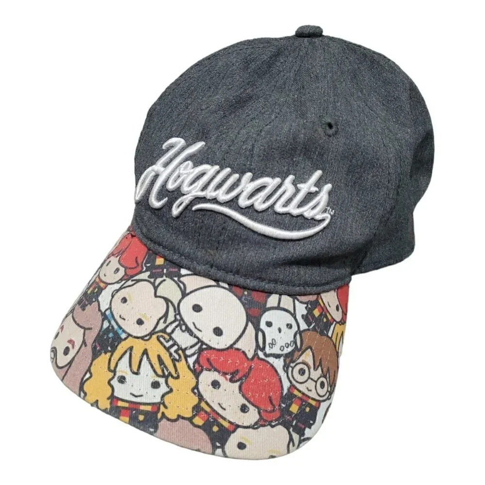 Harry Potter Hogwarts Chibi Hat Adjustable Baseball Cap Strap Back Embroidered